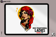 Procreate / Neo-traditional Ladies, a Brush Add-On by Studio.Valhalla (Thumbnail 11 of 11)