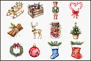 Watercolor Christmas Decor Clipart, an Illustration by Sublimation Artist (Thumbnail 3 of 6)