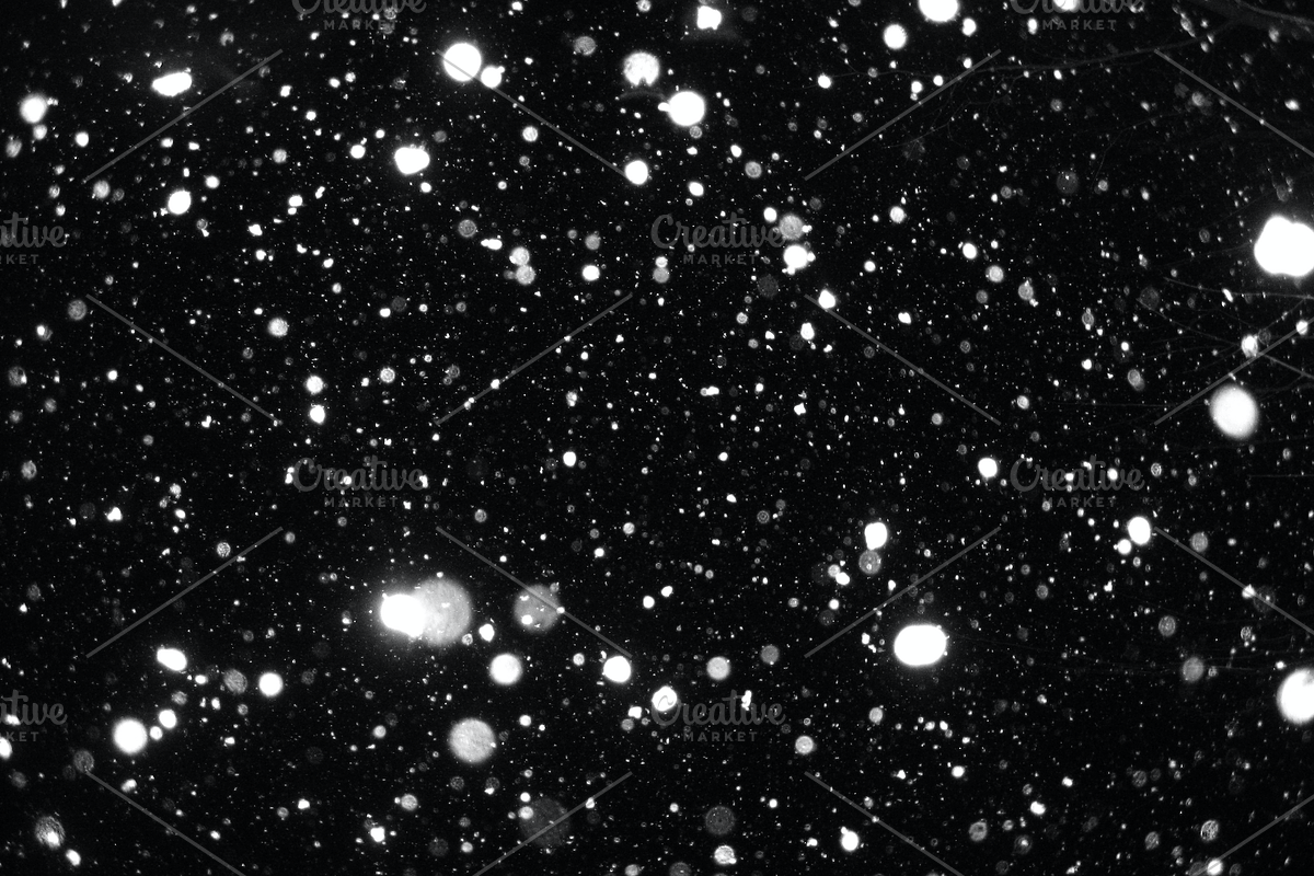 snowflakes overlay real snow screen, a Brushes & More by VetalStock