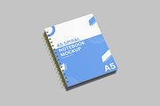 A5 Spiral Notebook Mockup Set, a Print Template by Graphiculon (Thumbnail 3 of 11)