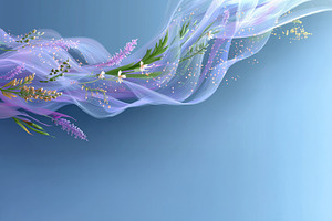 Abstract floral background AI