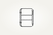 notebook and pen line art icon logo, an Outline Icon by Blazybone (Thumbnail 1 of 2)