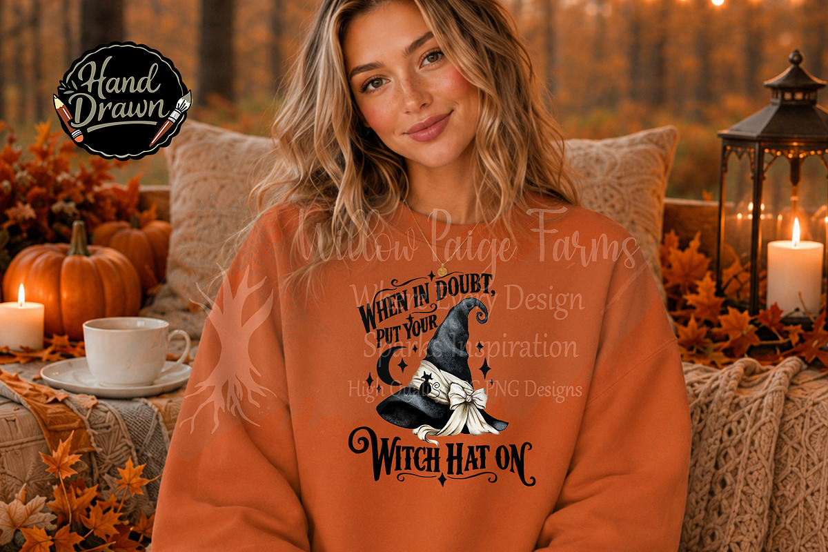When in Doubt Put Your Witch Hat On, a Seasonal Illustration by Willow Paige Farms (Photo 5 of 11)