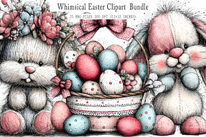 Whimsical Easter Clipart Bundle, an Illustration by GatewayDesign
