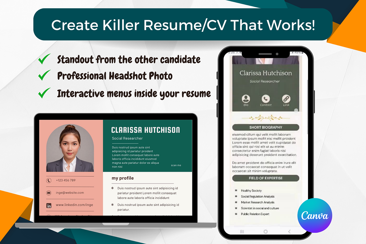 StarCV Pro-02|Canva Resume Template, a Landing Page Template by Omaikraf Studio (Photo 2 of 9)