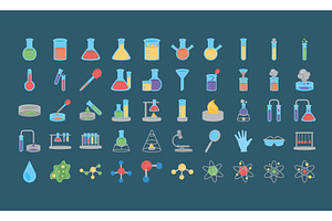 science laboratory equipment, an Illustration by studiogstock