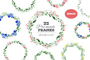 Wreath Brushes for Illustrator, a Brush Add-On by Olga Proz (Thumbnail 5 of 5)