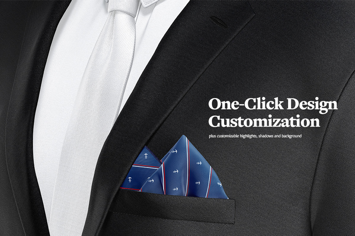 Pocket Square Mockups, an Apparel Mockup by rebrandy (Photo 3 of 8)