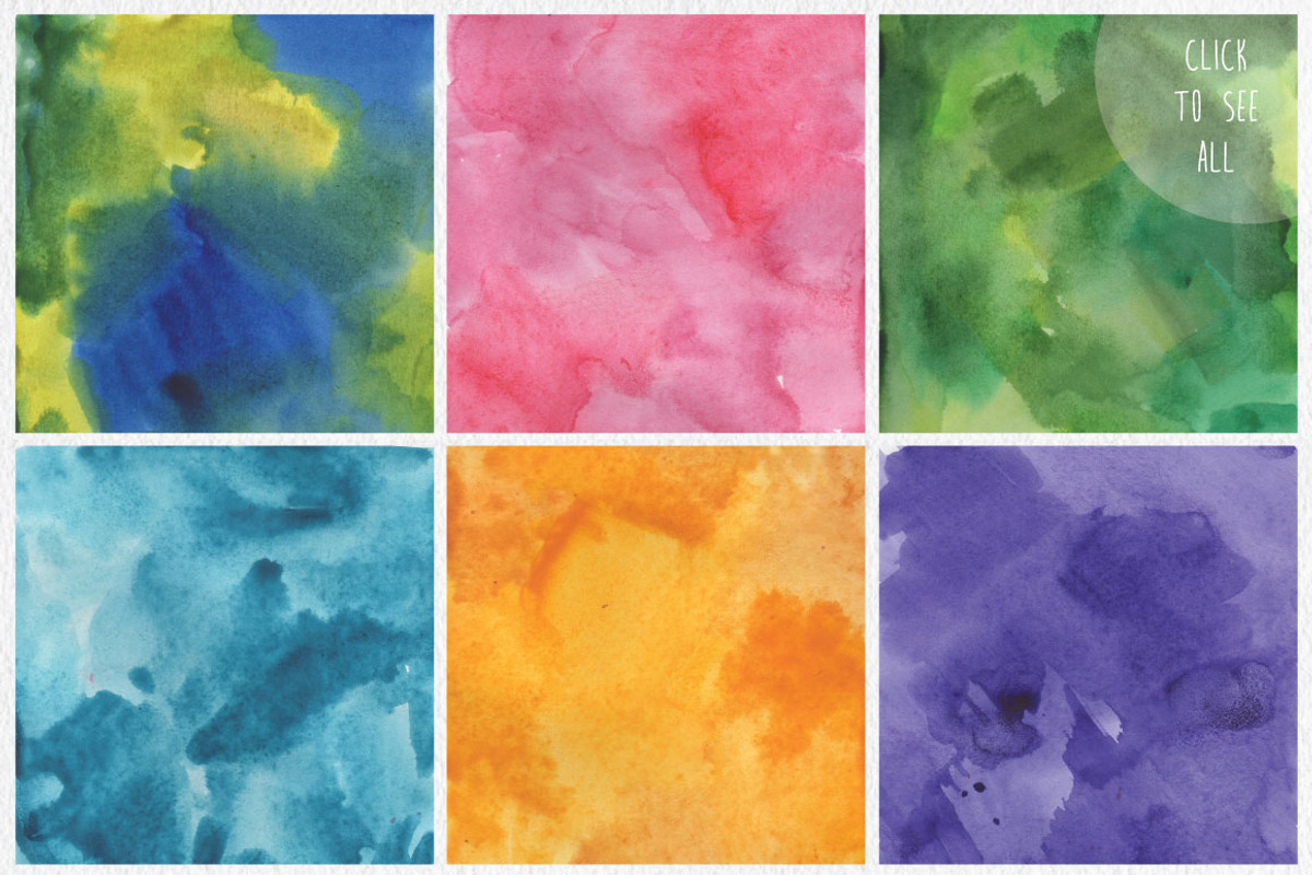 Watercolor vector set preview 2