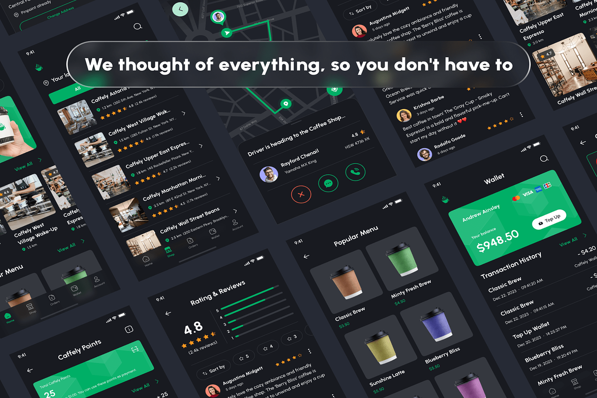 Coffee Shop App UI Kit, an UI Kit Template by Digital_Fantasies (Photo 6 of 8)