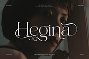 Hegina Ligature Serif Font, a Serif Font by Graphicxell (Thumbnail 1 of 8)
