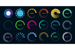 Circle loaders. Round loading bar, a Technology Illustration by Stock-Smart-Start