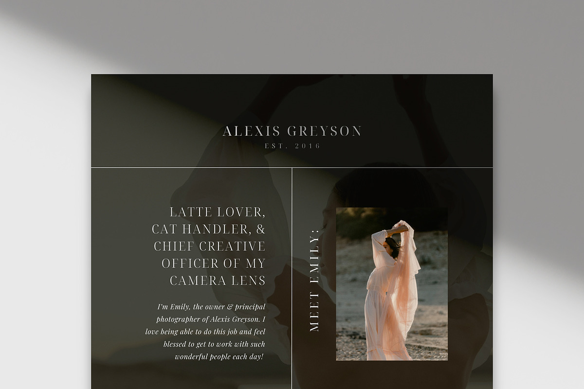 About Me Template for Canva, a Flyer Template by roselindoco (Photo 2 of 3)