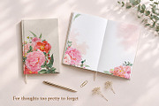 Blush Garden Peony Watercolor Set, a Seasonal Illustration by Where summer is (Thumbnail 7 of 12)