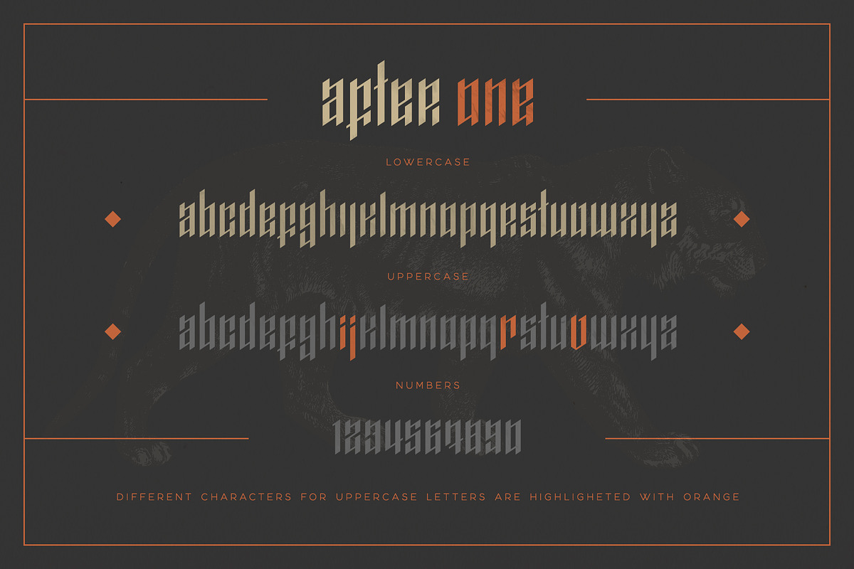 AfterOne - Blackletter Inspired Font preview 5