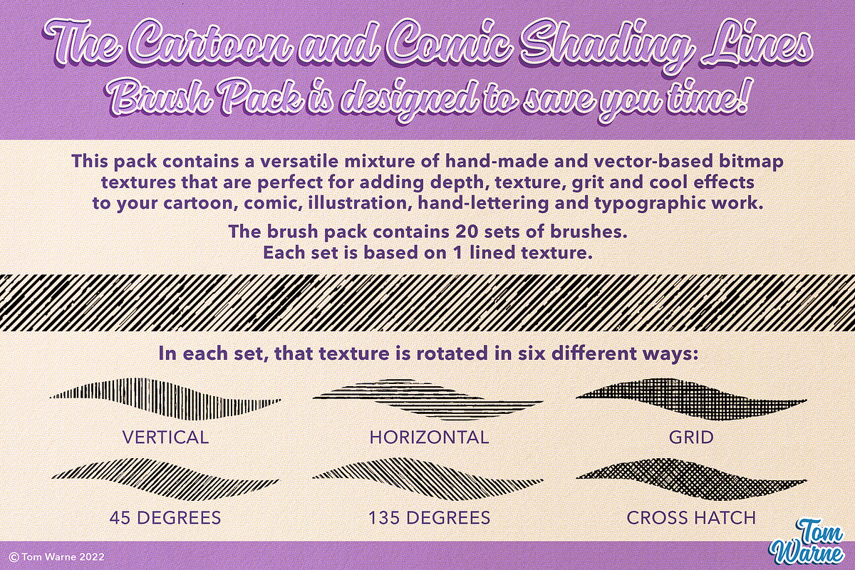 Shading Lines Affinity Brushpack, a Brush Add-On by TomWarne (Photo 3 of 25)