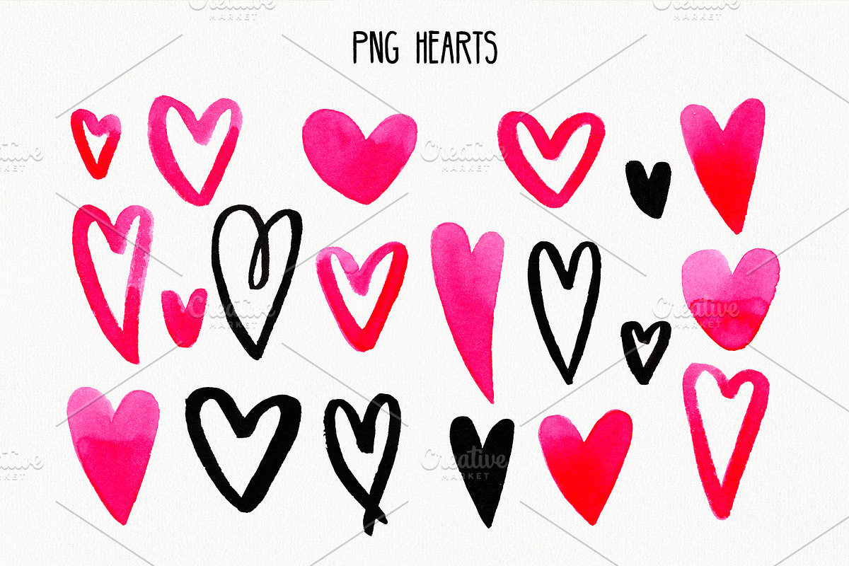 Doodle Hearts set, a Decorative Illustration by Ekaterina Goncharova (Photo 2 of 10)