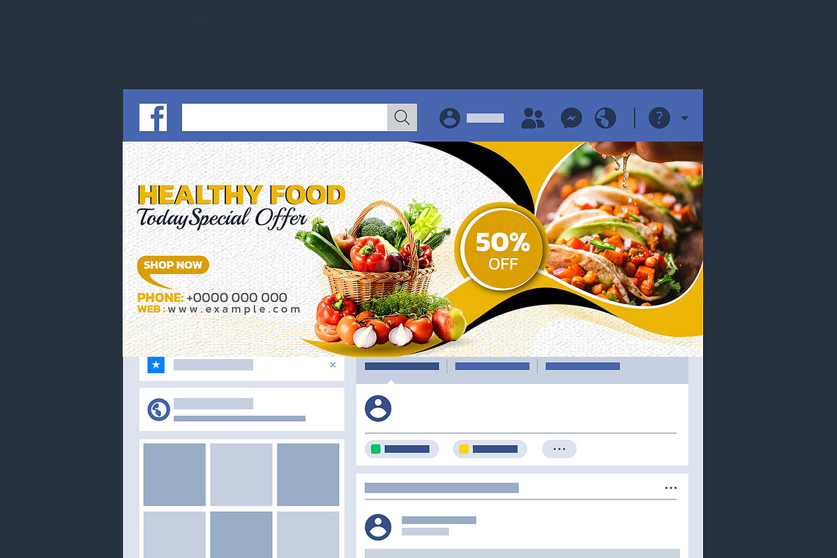 Food Facebook Cover Bundle, a Marketing Template by Photoshop Action (Photo 12 of 13)