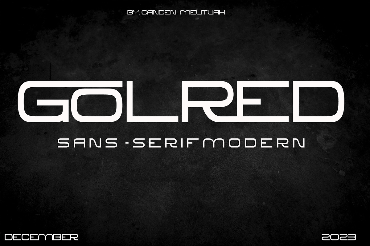 Golred-Sans Serif Font Modern, a Sans Serif Font by Canden Meutuah (Photo 1 of 10)