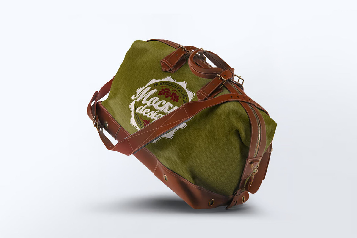 Travel Bag Mock-Up, a Packaging Mockup by DesignRushMarket (Photo 5 of 7)