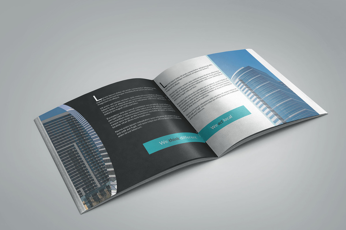 Square Bifold Business Brochure, a Brochure Template by retrographix (Photo 3 of 4)