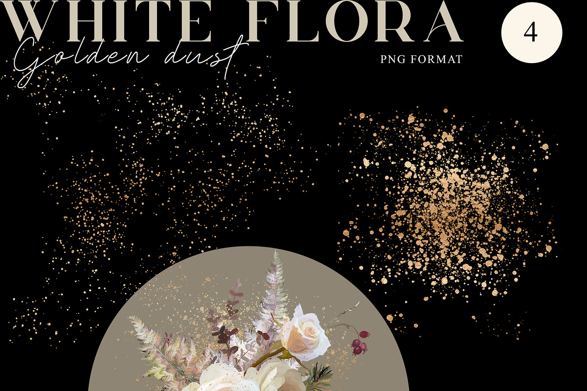 White Flora - Christmas clipart, a Decorative Illustration by Vasmila (Photo 14 of 15)