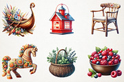 Nordic Summer Element Clipart, an Illustration by RobertsArt (Thumbnail 4 of 7)