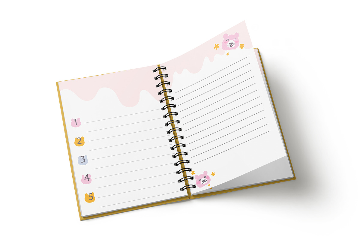 Spiral Notebook Mockup, a Books & Magazine Mockup by mockupbuys (Photo 6 of 12)