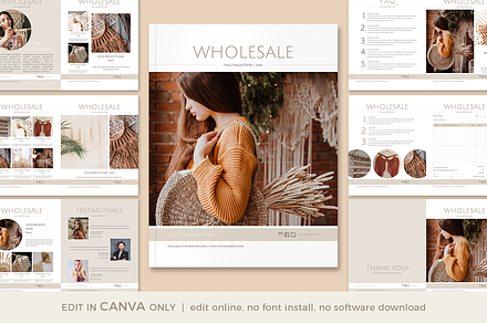 CANVA Wholesale Catalog Template, a Magazine Template by Digiluxe