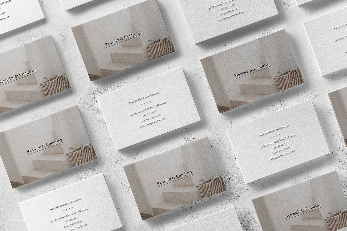 Renwick Business Card Template, a Business Card Template by The Denizen Co. (Photo 1 of 3)