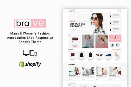 Brave Fashion Shop Shopify Theme, a Shopify Template by ThemeTidy Shopify Agency