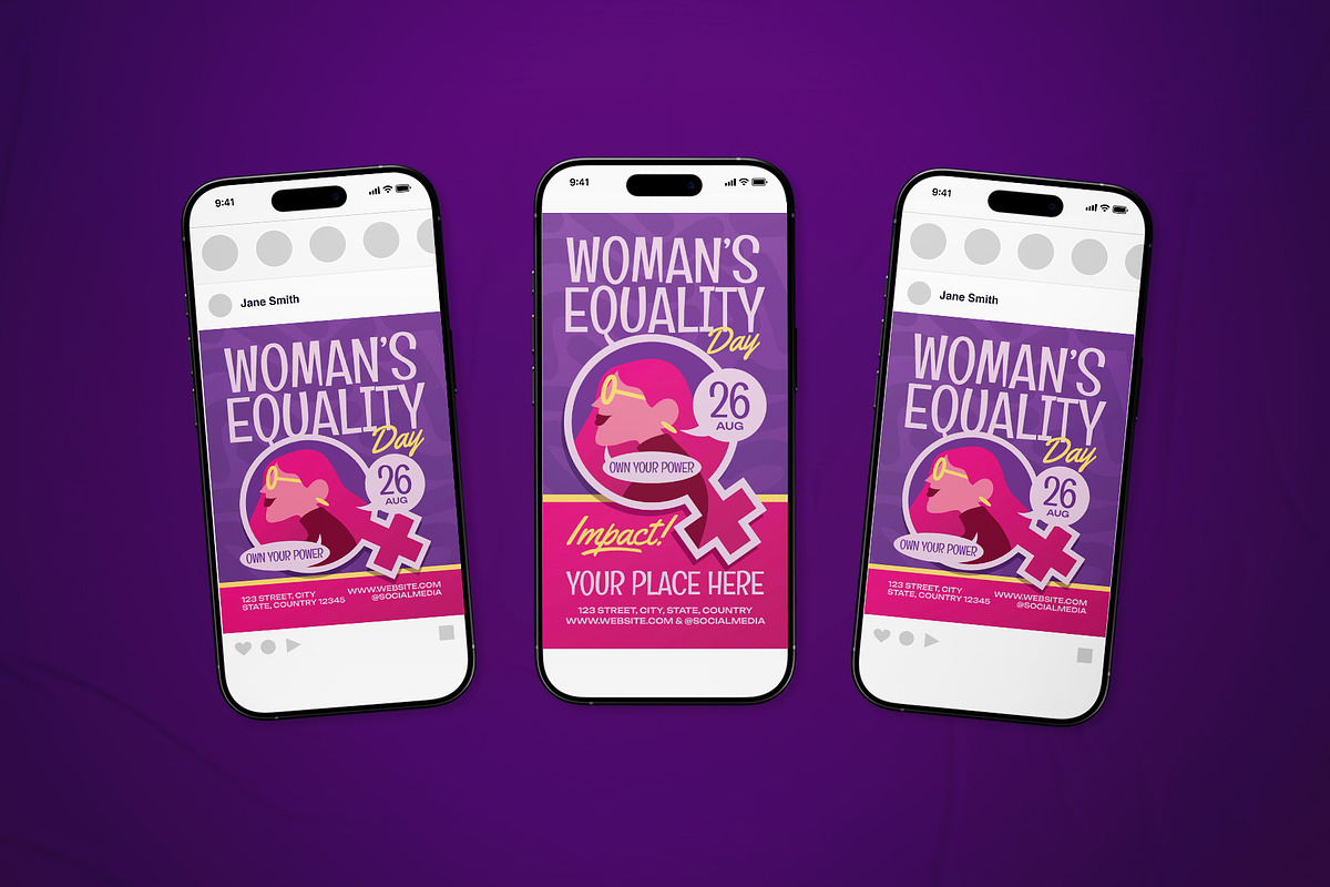 Woman's Equality Day Event Flyer Set, a Flyer Template by The Good Store (Photo 2 of 2)