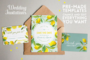 Watercolor Floral Design Set Lemons, an Illustration by Anna Studio (Thumbnail 4 of 11)