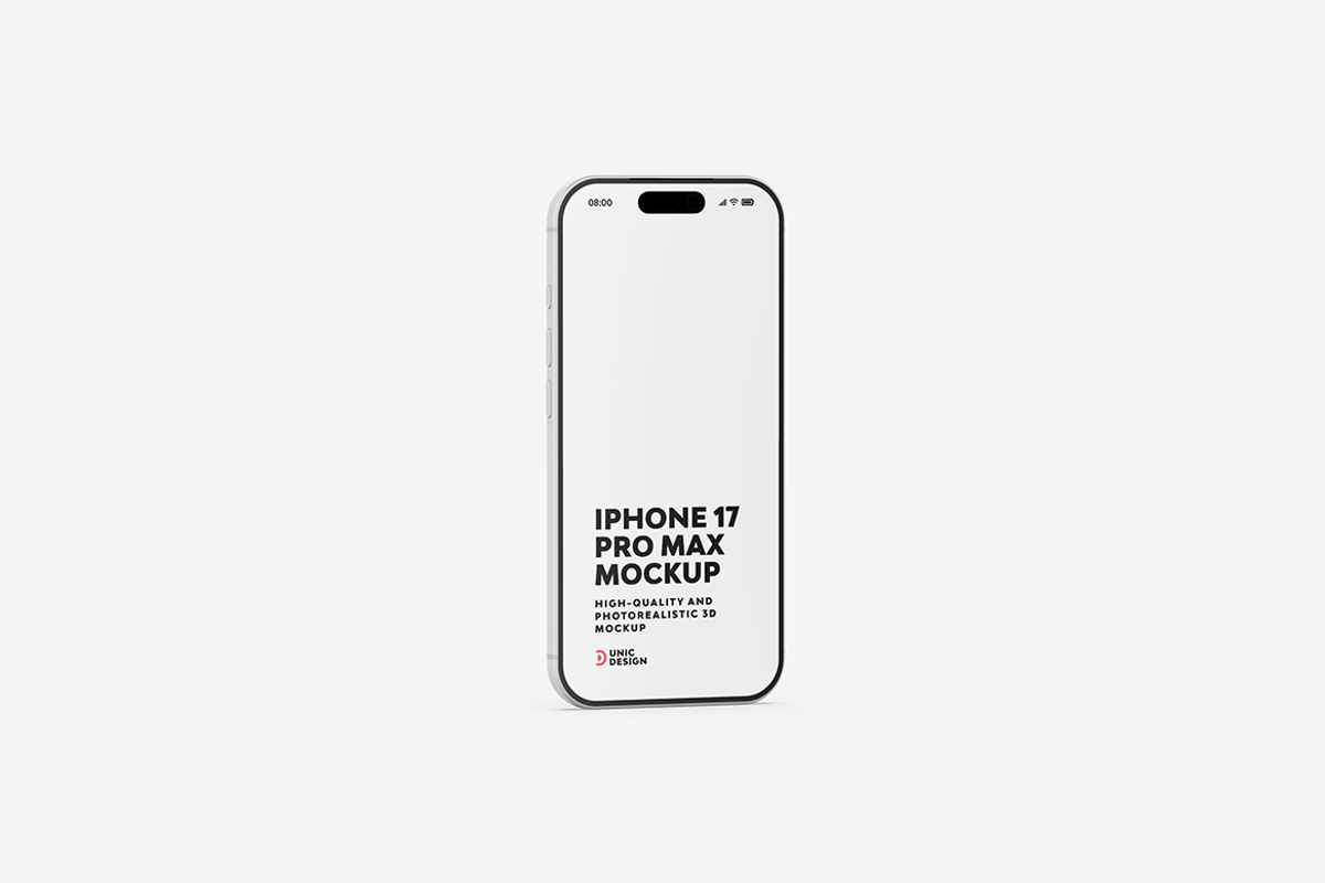 iPhone 17 Pro Max Mockup, an iPhone Mockup by UnicDesign (Photo 3 of 15)