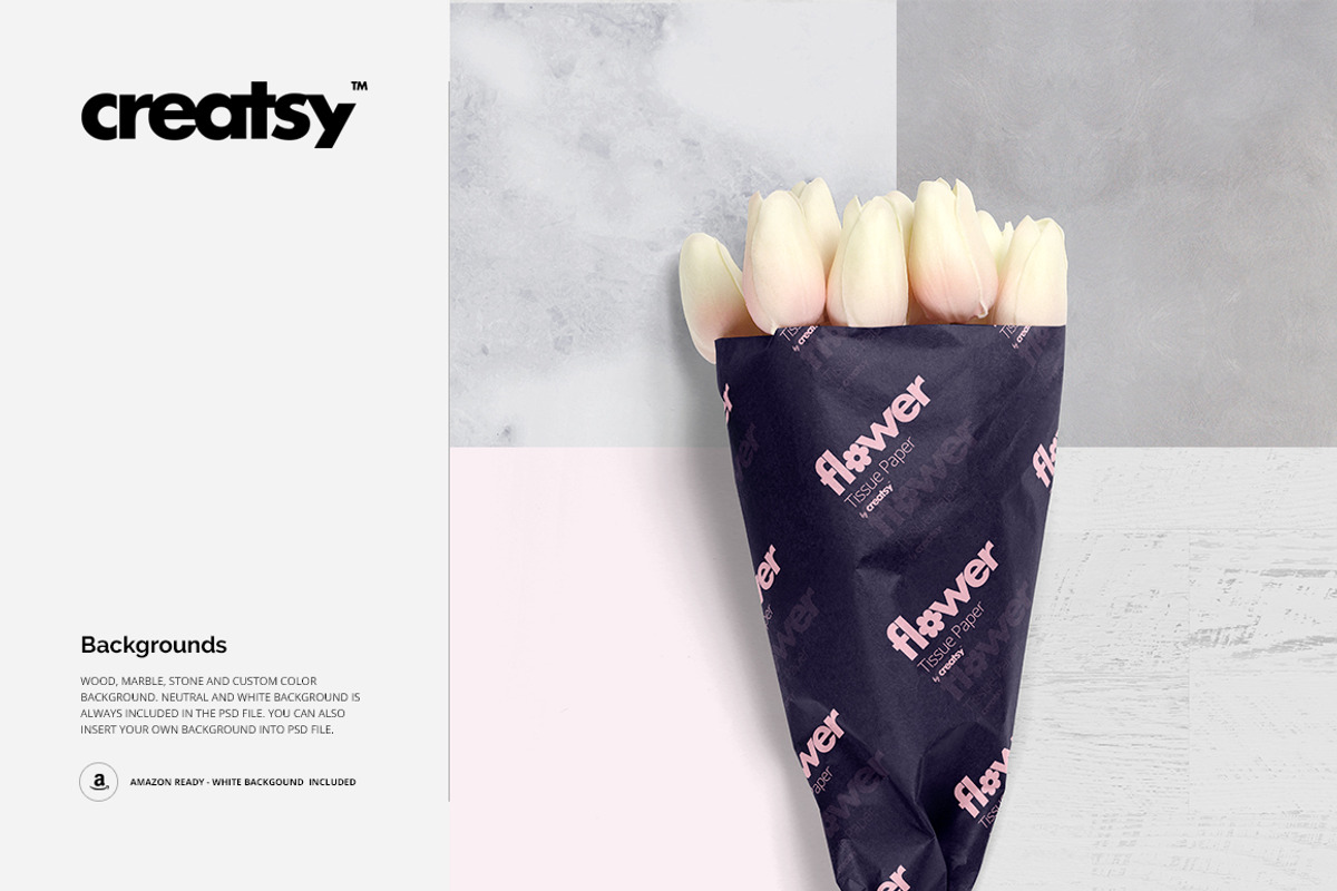 Flower Wrapping Paper Mockup Set, a Pens & Pencil Mockup by creatsy5 (Photo 17 of 19)