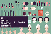 Vector cosmetic elements., an Illustration by Little A (Aigul) (Thumbnail 1 of 4)
