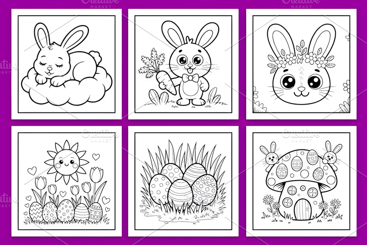 BOLD & EASY EASTER COLORING BOOK, a Seasonal Illustration by Design Station (Photo 2 of 4)