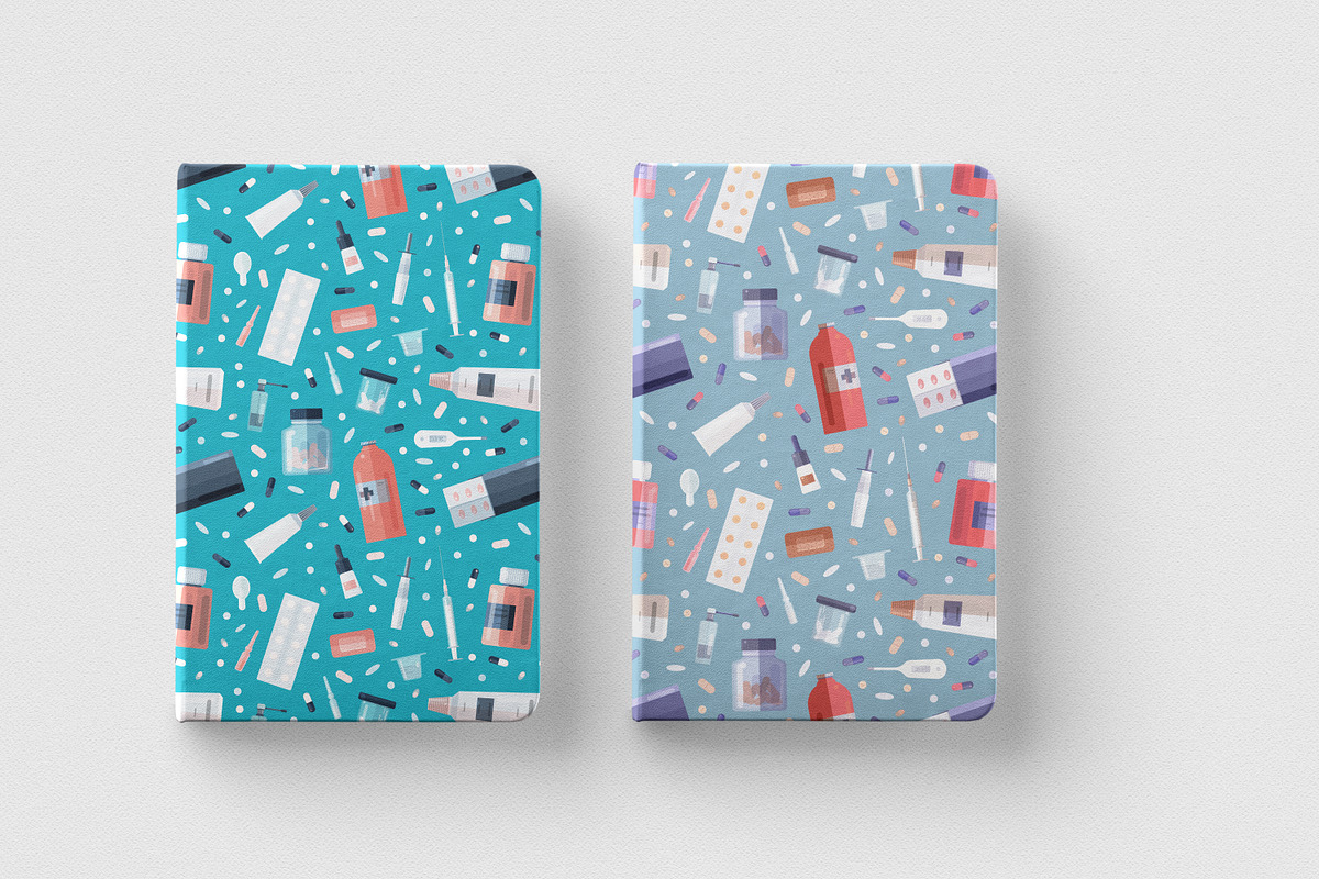 Medicine set + seamless pattern, a Healthcare Illustration by Good Studio (Photo 11 of 14)