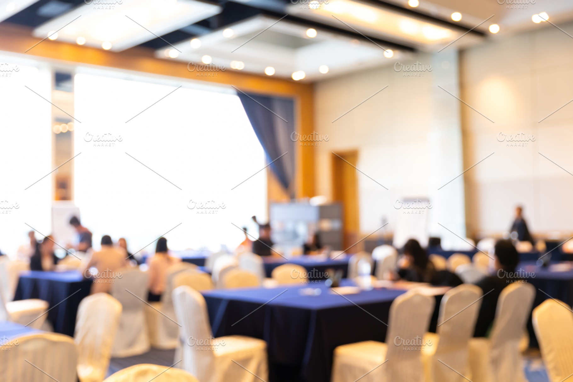 Blur group of people meeting, an Abstract Photo by Smith Chetanachan