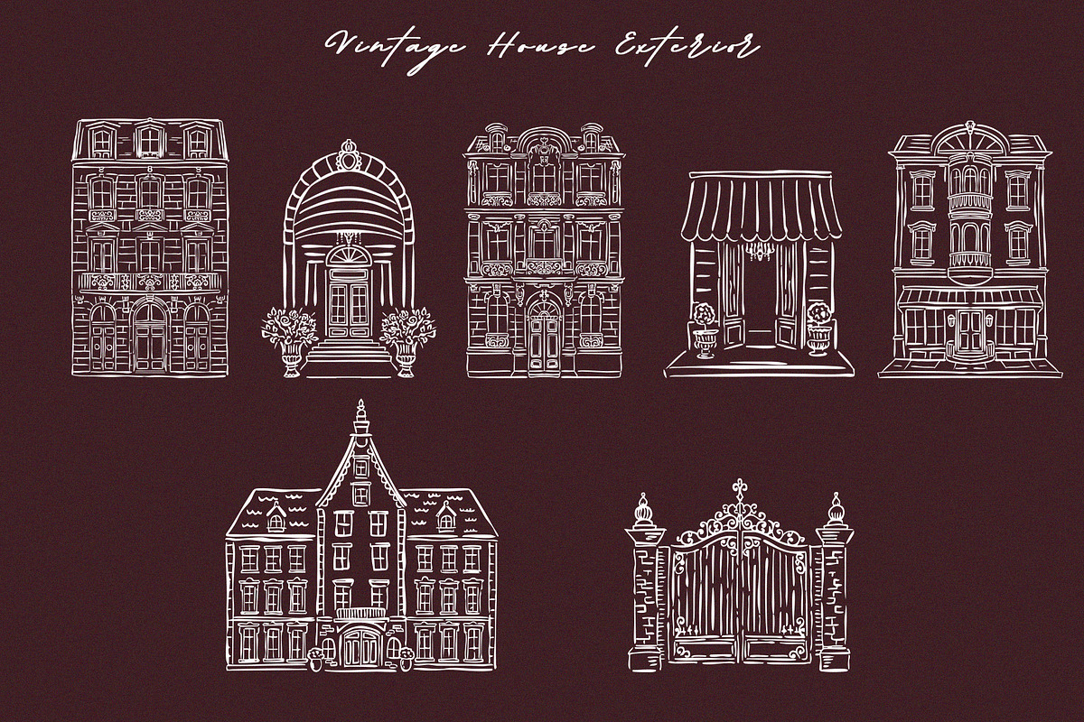 Hand Drawn Boutique Hotel Clipart, an Object Illustration by Teresa Art Store (Photo 3 of 10)