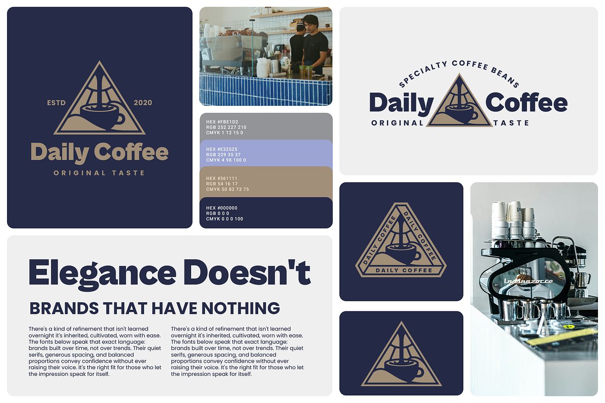 Daily Coffee Logo Template, a Branding & Logo Template by Headfonts (Photo 2 of 3)