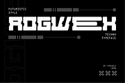 Rogweek - Futuristic Display Font, a Sans Serif Font by Typeagle (Thumbnail 1 of 11)