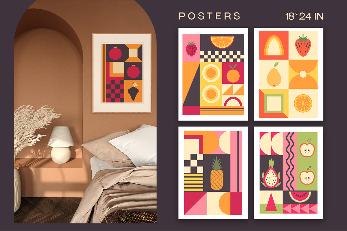Retro geometric abstract posters, an Object Illustration by Sofico (Photo 6 of 13)