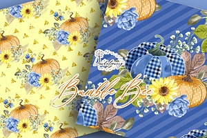 Bumble Bee Digital Paper Pack