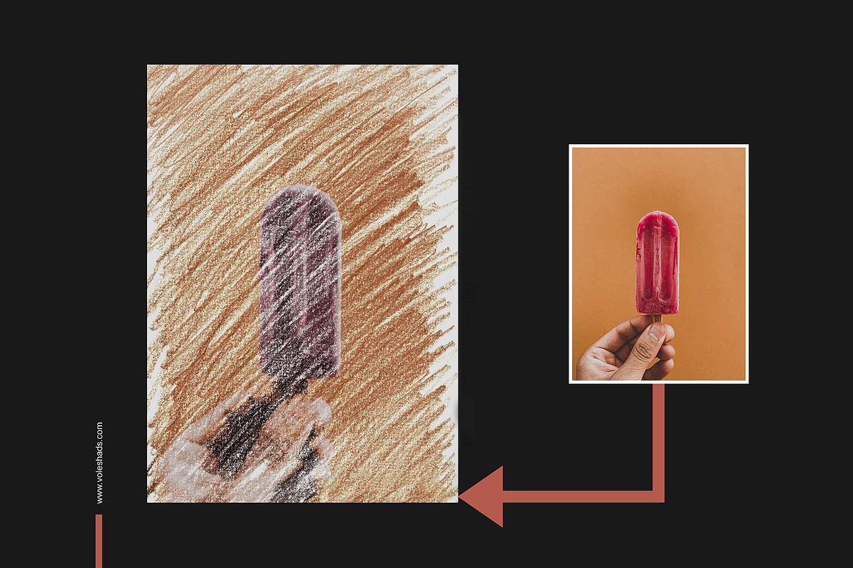 Chalk Effect Photoshop Action, an Action Add-On by Voleshads (Photo 7 of 8)