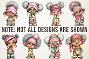 Black History Month Gnome Girl Clipa, an Illustration by RobertsArt (Thumbnail 3 of 6)