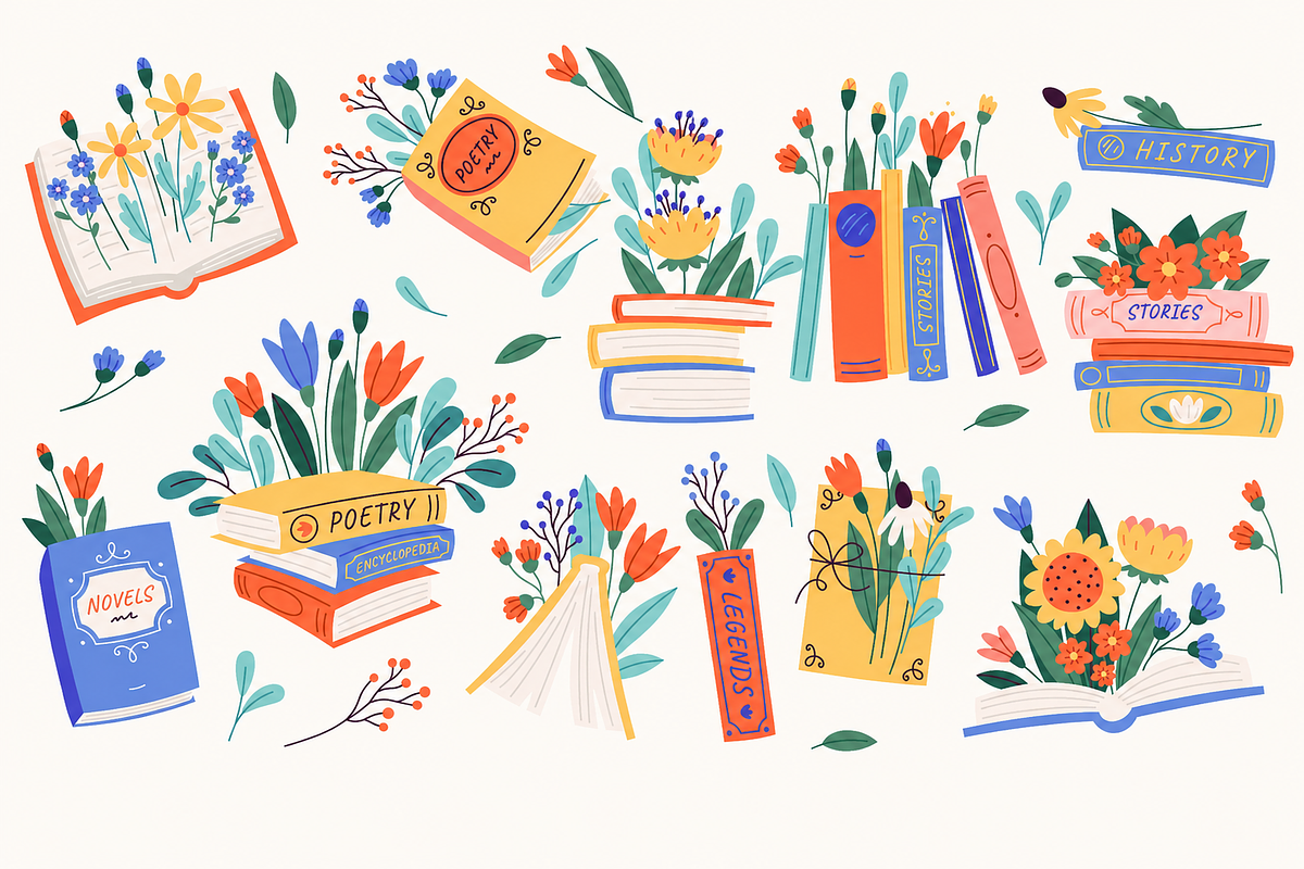 Books & Bookmarks, an Education Illustration by Anna Studio (Photo 11 of 11)