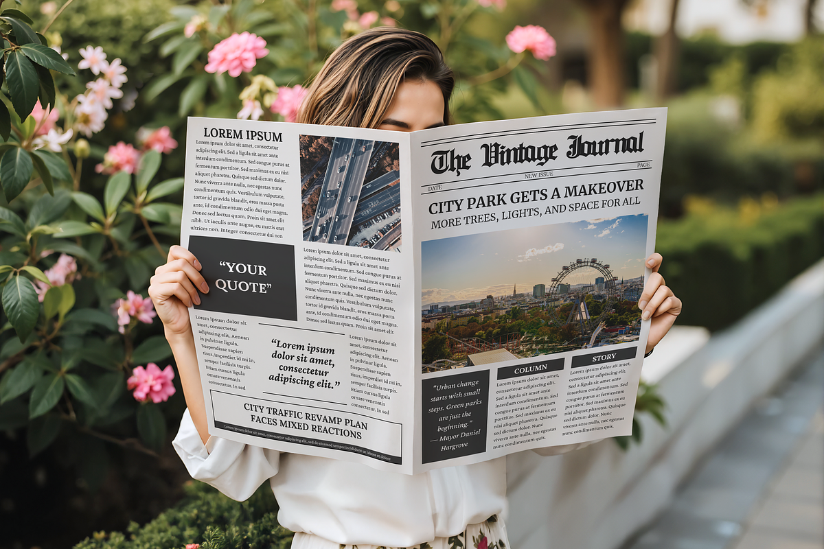 Vintage Newspaper Template, a Magazine Template by ZoloDesignHub (Photo 4 of 8)