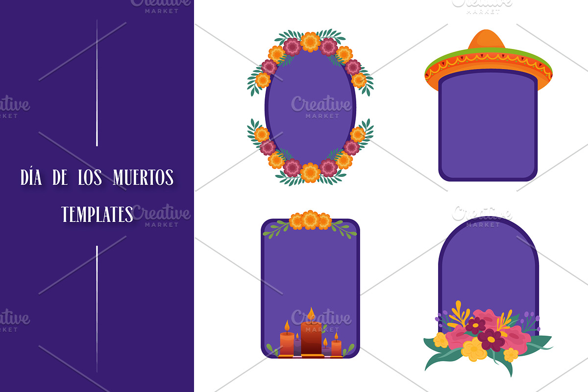 Día de los Muertos Templates, a Seasonal Illustration by AnnMsl Lab