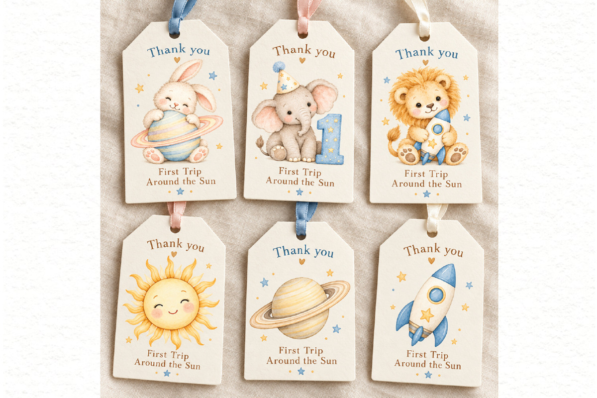 First Trip Around the Sun Clipart, a Decorative Illustration by Villa 11 Estudio (Photo 6 of 7)